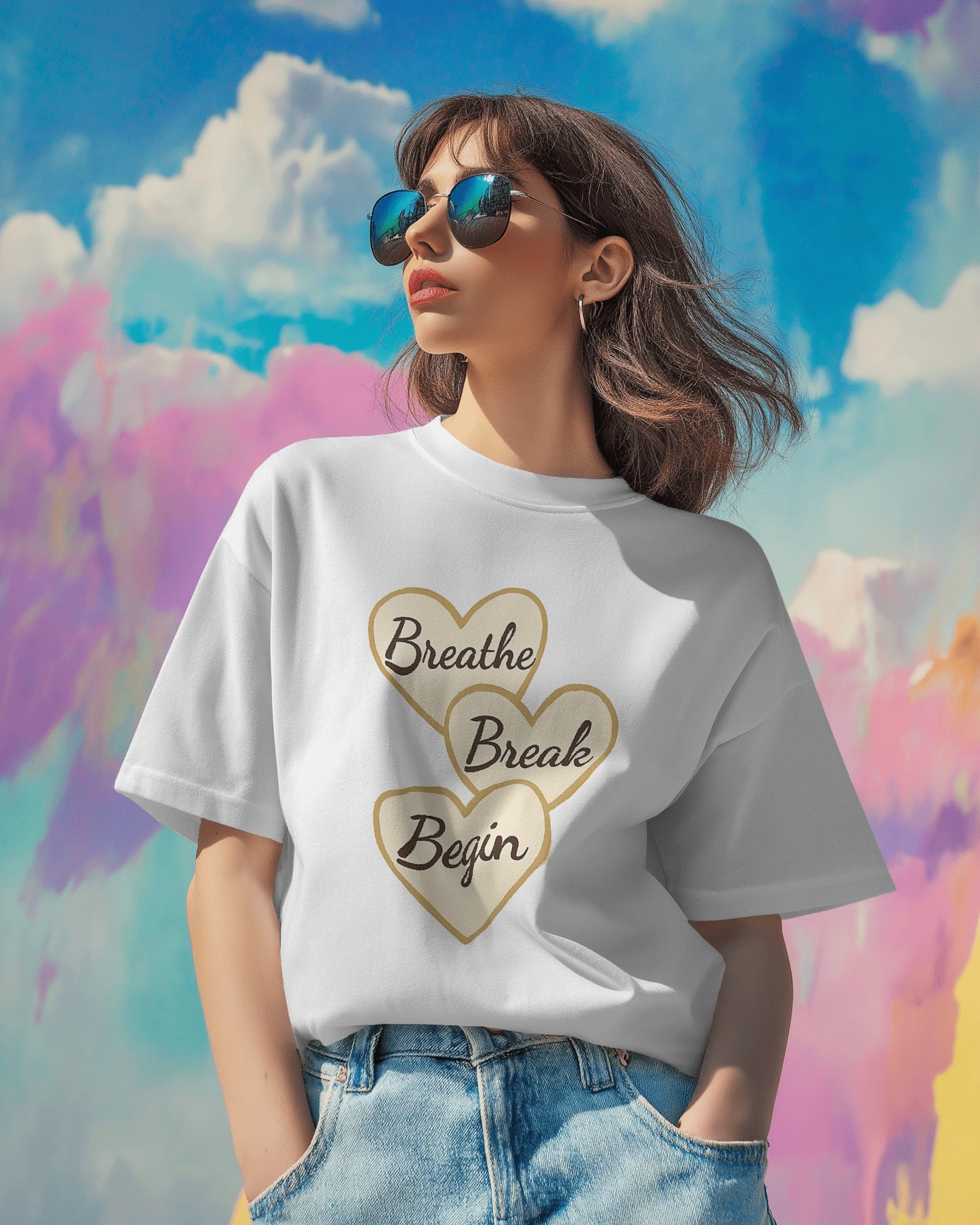 Breathe Break Begin | Unisex Elevated Premium Cotton T-Shirt| Lumina Collection