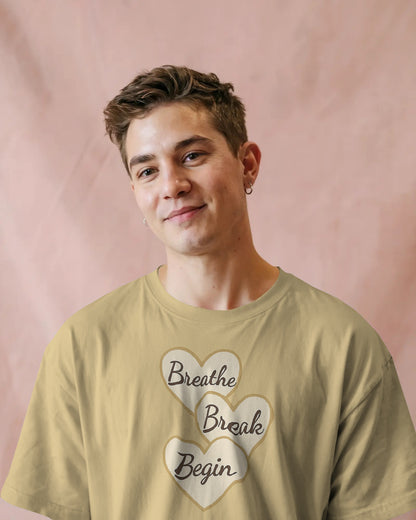 Breathe Break Begin | Unisex Elevated Premium Cotton T-Shirt| Lumina Collection