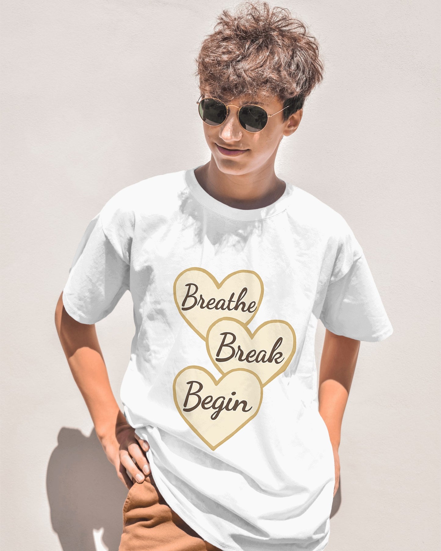 Breathe Break Begin | Unisex Elevated Premium Cotton T-Shirt| Lumina Collection