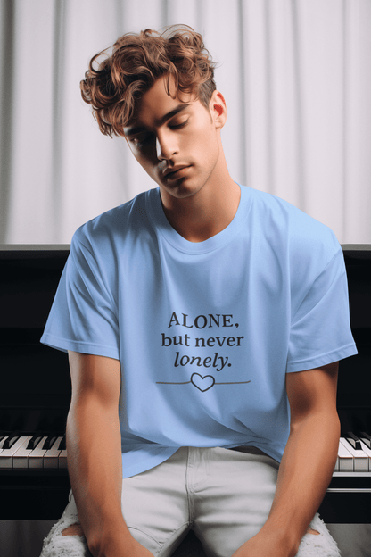 alone_never_lonely_front_female_model_baby_blue