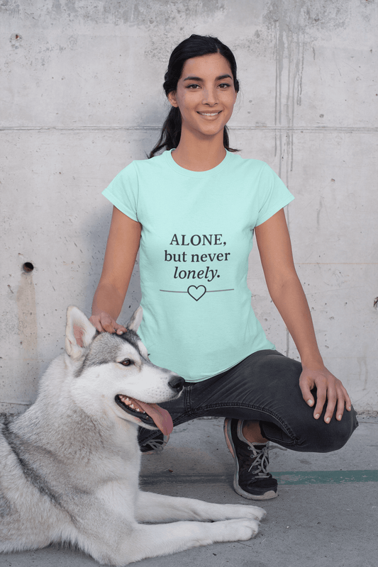 alone_never_lonely_front_female_model_green_mint