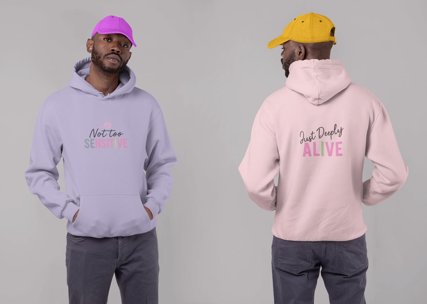 Not too Sensitive | Just Deeply Alive| Unisex Oversized Hoodie| Echo Collection