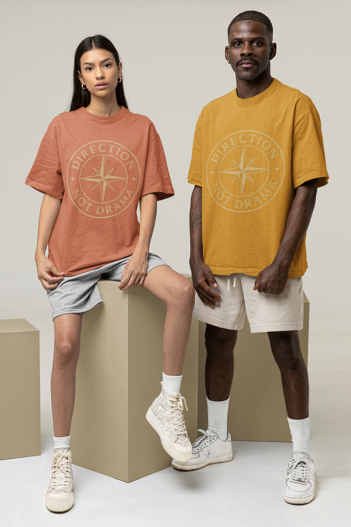 Direction Not Drama |Unisex Oversized Classic T-Shirt| Wander Escape Collection