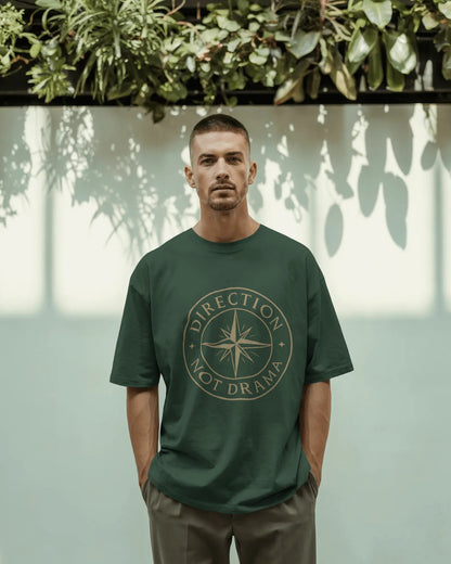 Direction Not Drama |Unisex Oversized Classic T-Shirt| Wander Escape Collection