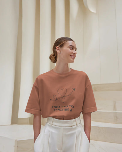Escaping To Remember |Unisex Oversized Classic T-Shirt| Wander Escape Collection