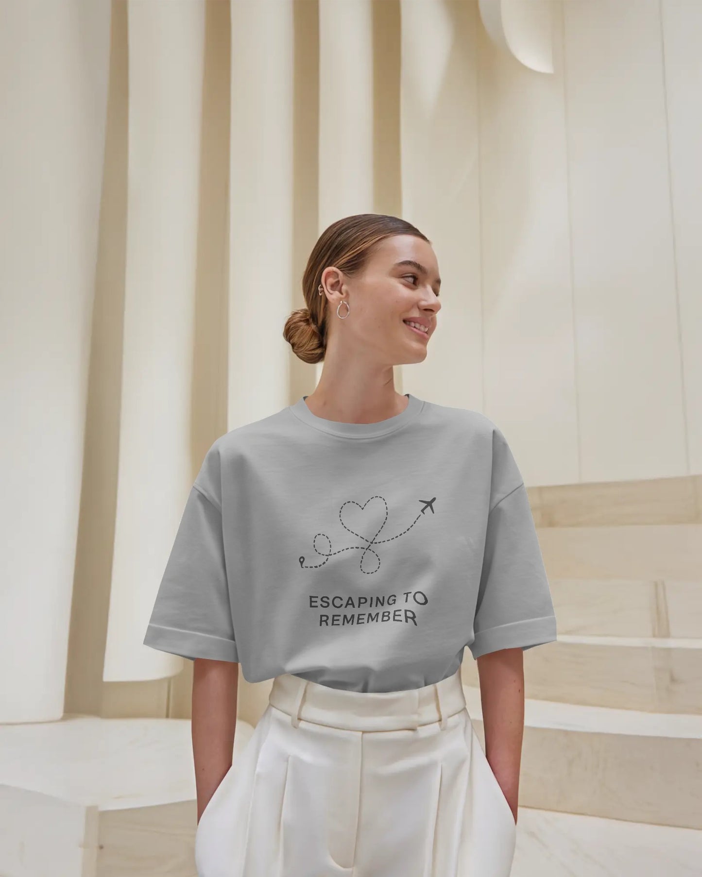 Escaping To Remember |Unisex Oversized Classic T-Shirt| Wander Escape Collection