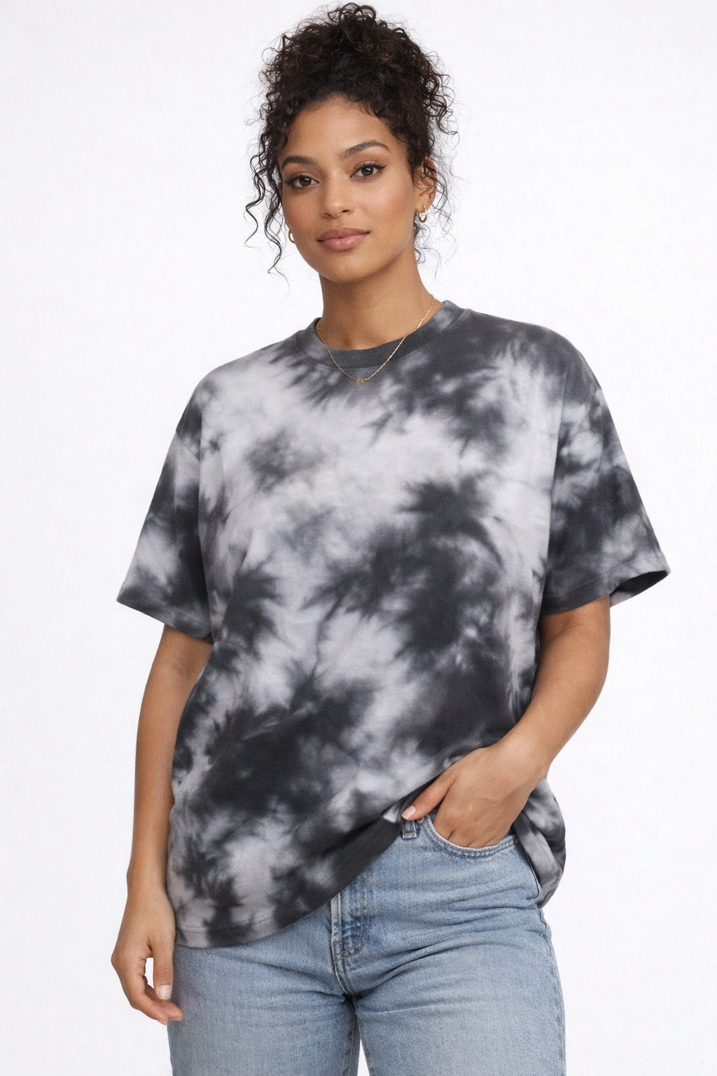 Unisex Tie Dye Oversized T-Shirt| Bare Hues | White Black