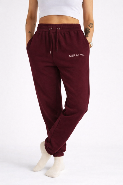 Classic Comfort Unisex Joggers | Quiet Motion Collection | Plum Ember Maroon