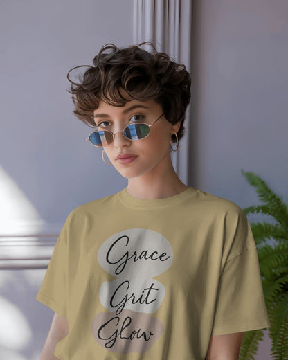 Grace Grit Glory |Unisex Elevated Premium Cotton T-Shirt| Lumina Collection