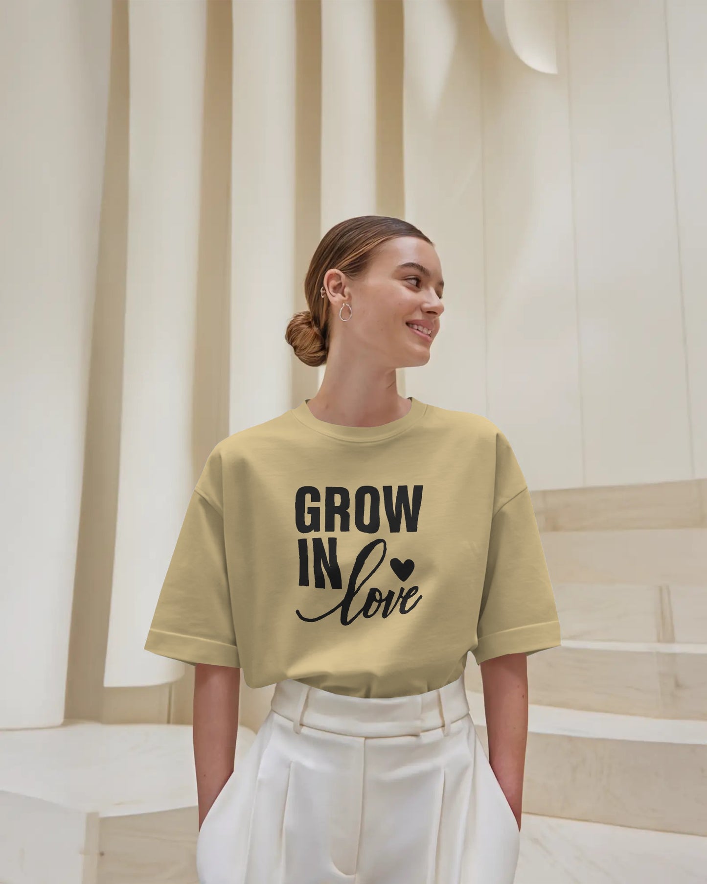 Grow in Love | Unisex Elevated Premium Cotton T-Shirt| Lumina Collection
