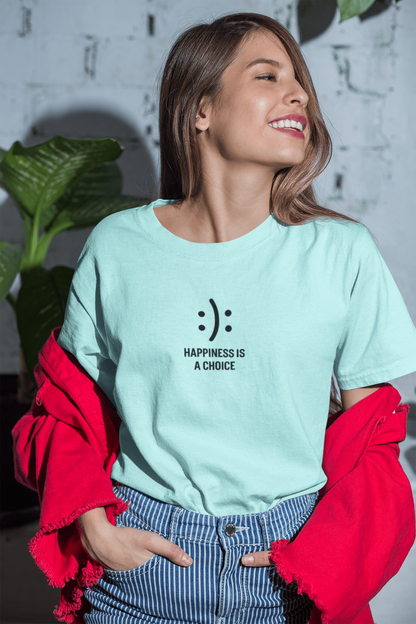 happiness_is_choice_front_female_model_mint