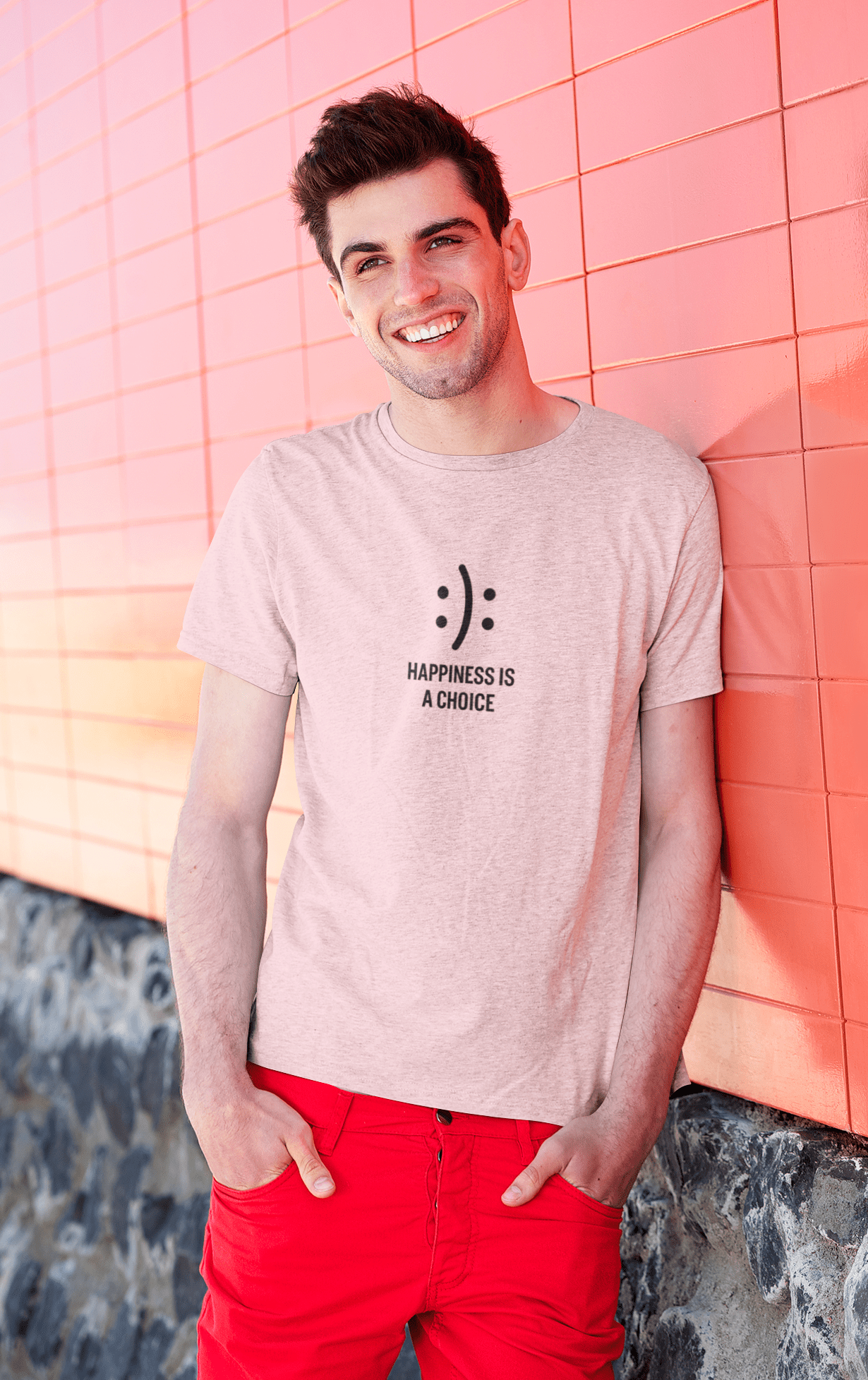 happiness_is_choice_front_male_model_baby_pink