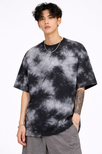 Unisex Tie Dye Oversized T-Shirt| Bare Hues | White Black
