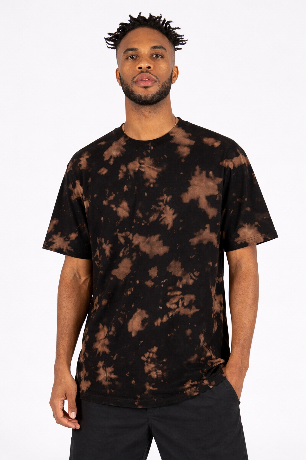 Unisex Tie Dye Oversized T-Shirt| Bare Hues | Brown Black