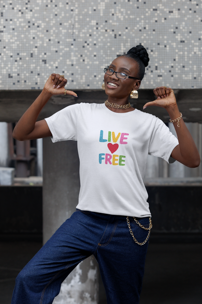 Live ❤️ Free |Unisex Terry Oversized T-Shirt | Colour Escape