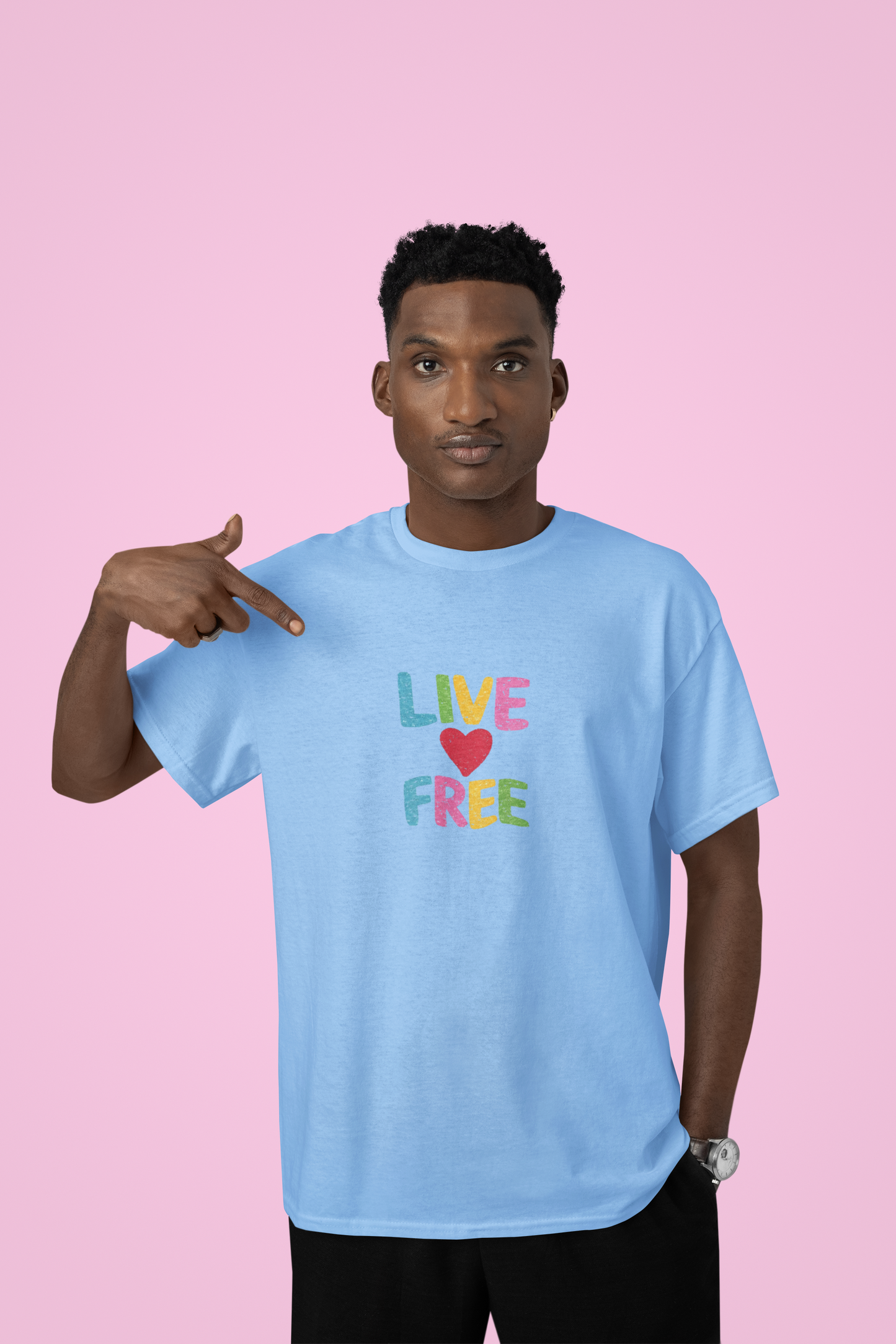 Live ❤️ Free |Unisex Terry Oversized T-Shirt | Colour Escape