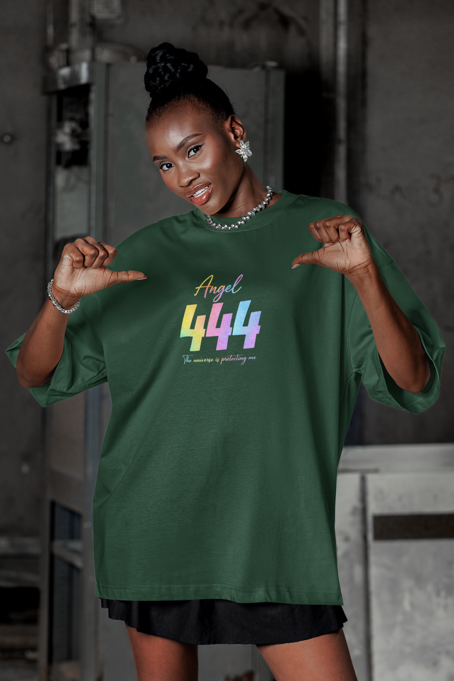 Angel 444 | Unisex Terry Oversized T-Shirt | Colour Escape