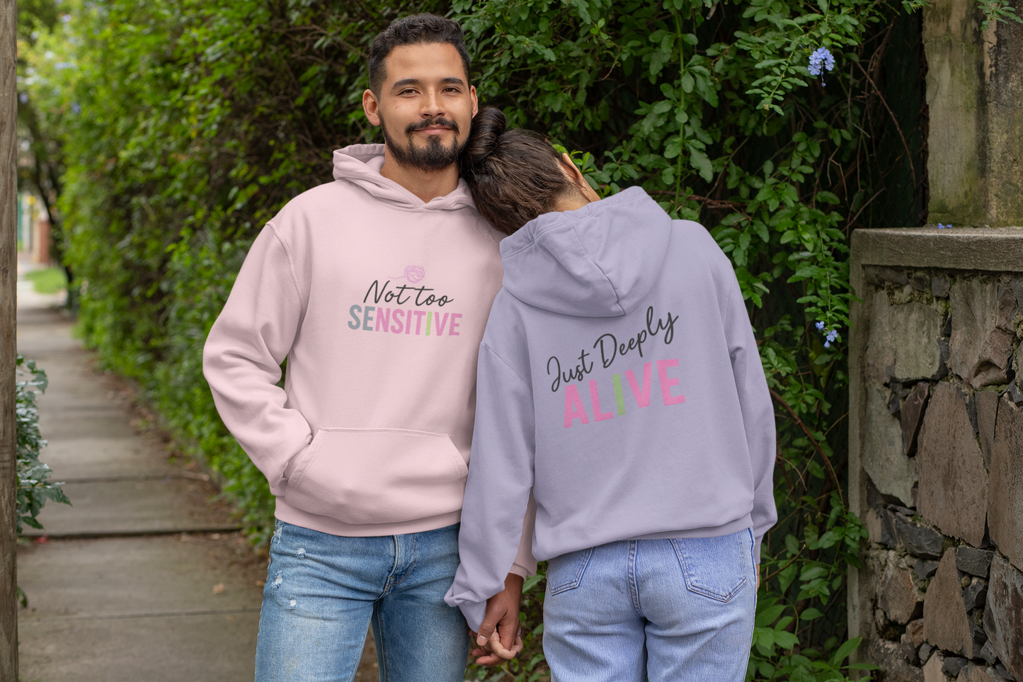 Not too Sensitive | Just Deeply Alive| Unisex Oversized Hoodie| Echo Collection