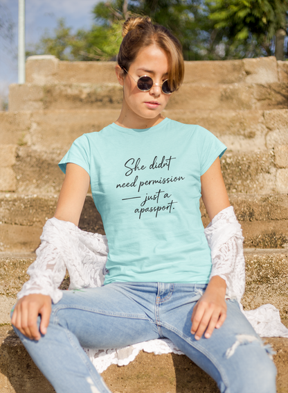 She didnt need permission | just a passport | Unisex Oversized Classic T-Shirt | Wander Collection