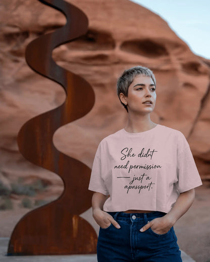 She didnt need permission | just a passport | Unisex Oversized Classic T-Shirt | Wander Collection