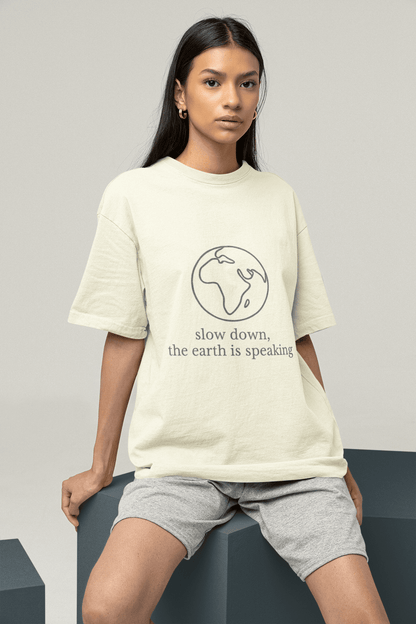 slow_down_earth_speaking_front_female_model_off_white