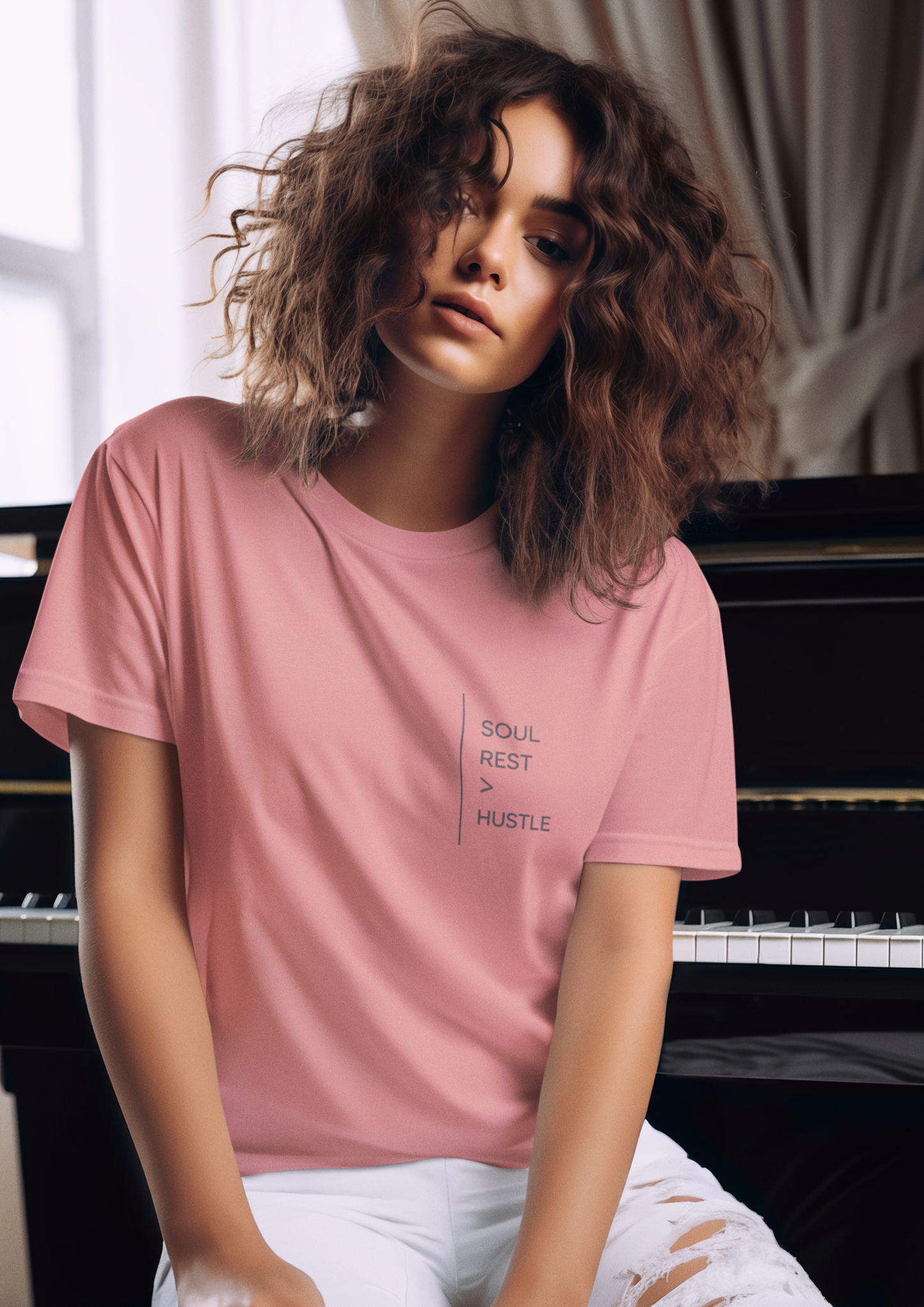 Soul Rest Hustle |Unisex Classic Crew T-Shirt| Healing Escape Collection