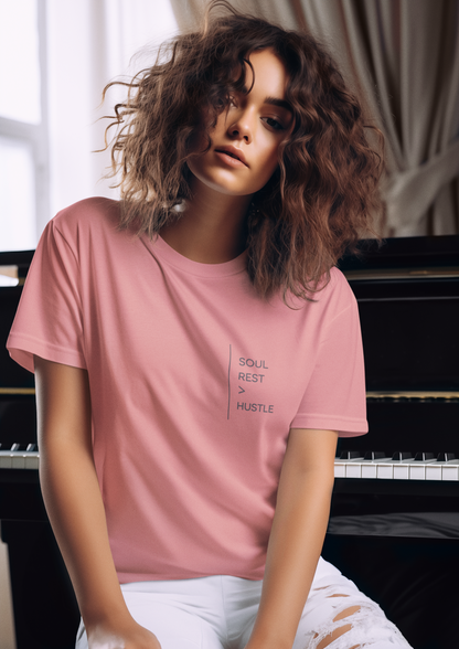 Soul Rest Hustle |Unisex Classic Crew T-Shirt| Healing Escape Collection