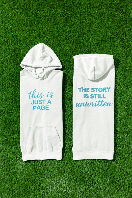 This is just a page| The story is still unwritten |Unisex Oversized Hoodie| Echo Collection