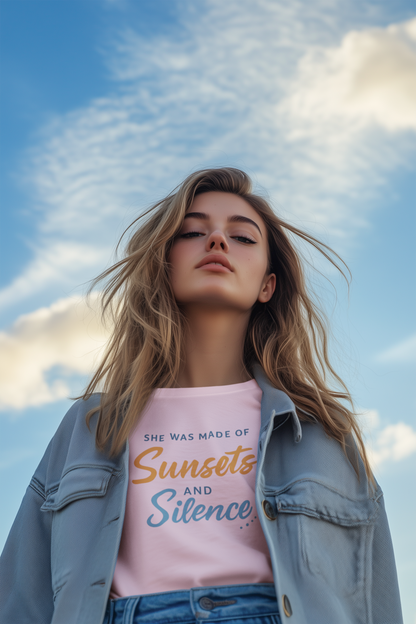 Sunset And Silence | Unisex Oversized Classic T-Shirt| Wander Escape Collection