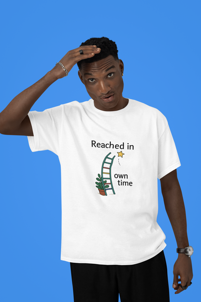Reached in Own Time | Unisex Terry Oversized T-Shirt | Colour Escape