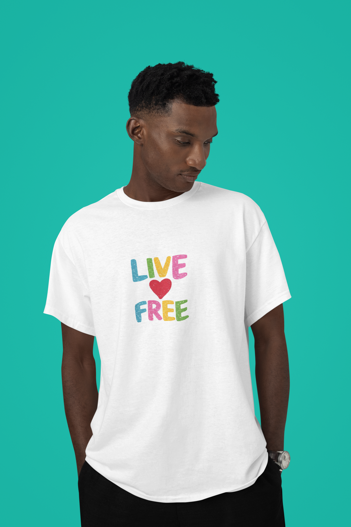 Live ❤️ Free |Unisex Terry Oversized T-Shirt | Colour Escape