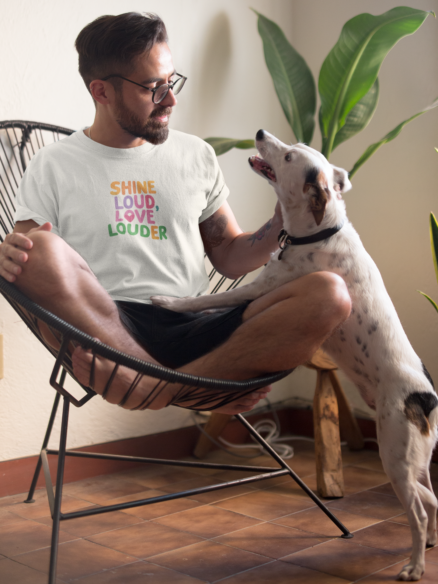 Shine Loud | Love Louder | Unisex Terry Oversized T-Shirt | Colour Escape