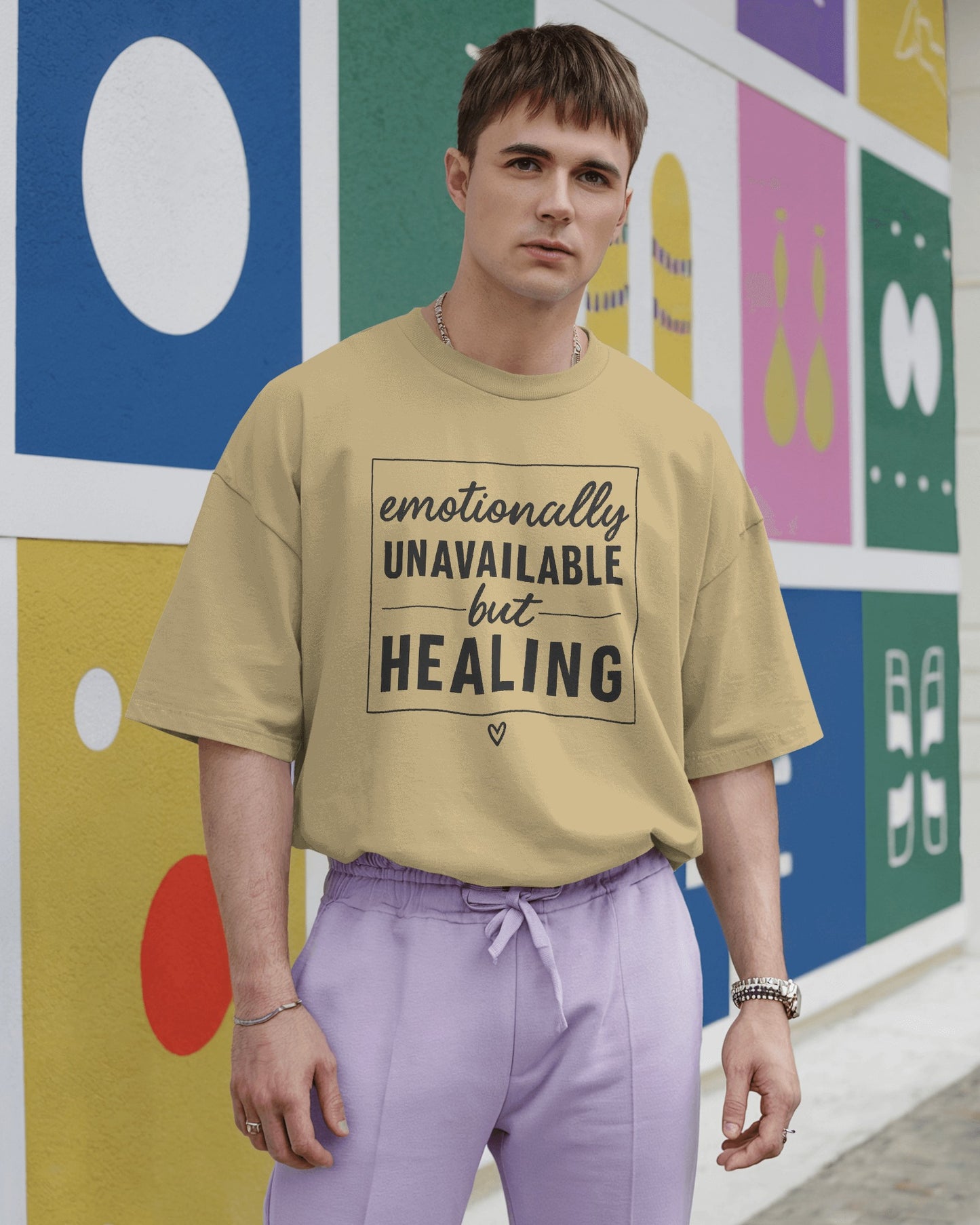 Emotionally Unavailable but Healing | Unisex Elevated Premium T-Shirt| Lumina Collection
