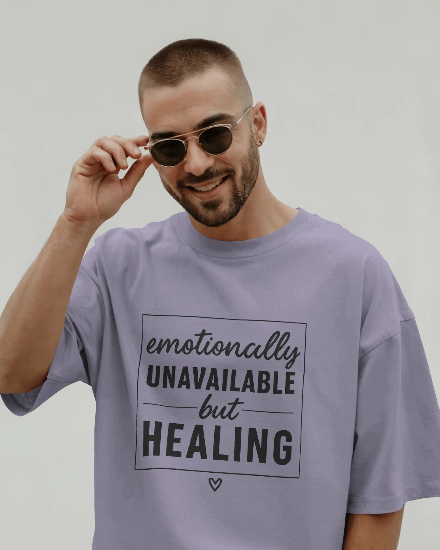 Emotionally Unavailable but Healing | Unisex Elevated Premium T-Shirt| Lumina Collection