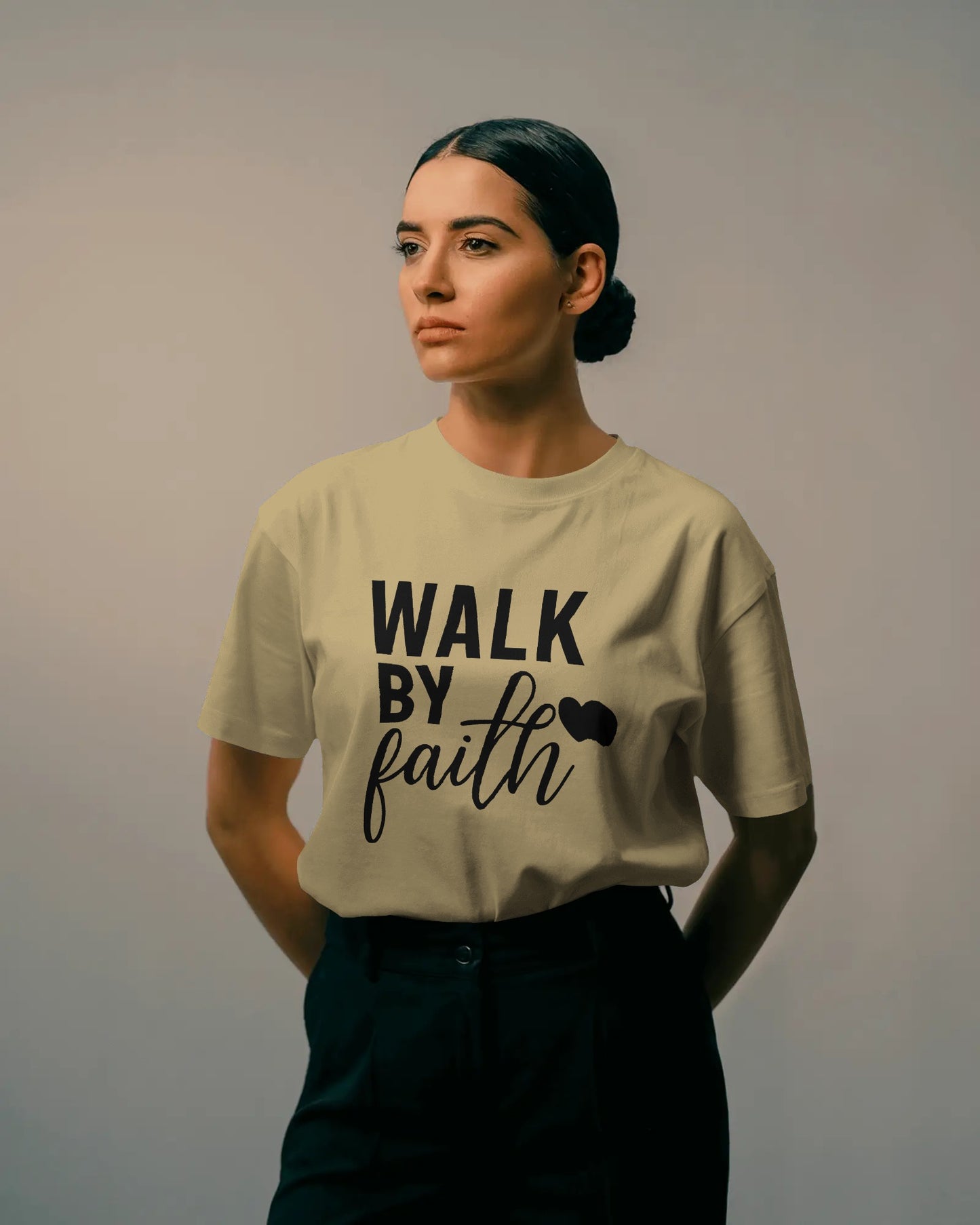 Walk By Faith | Unisex Elevated Premium Cotton T-Shirt| Lumina Collection