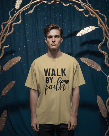 Walk By Faith | Unisex Elevated Premium Cotton T-Shirt| Lumina Collection
