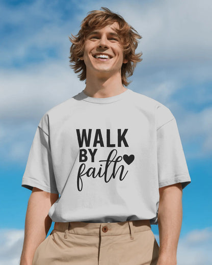 Walk By Faith | Unisex Elevated Premium Cotton T-Shirt| Lumina Collection